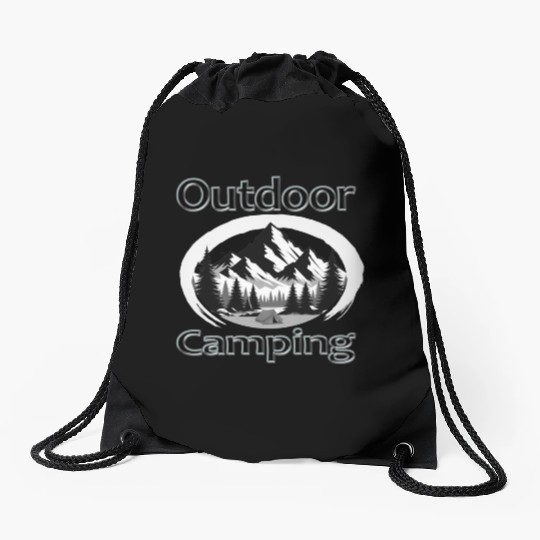 Outdoor camping as nature retreat Drawstring Bags