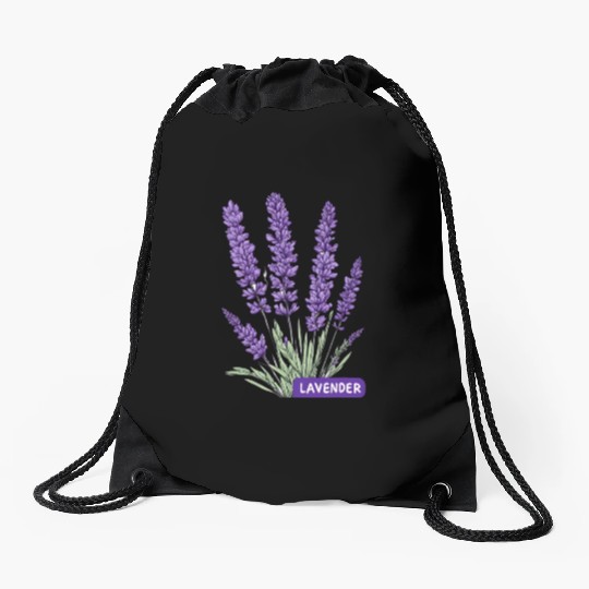 Lavender - Pot Label Drawstring Bags