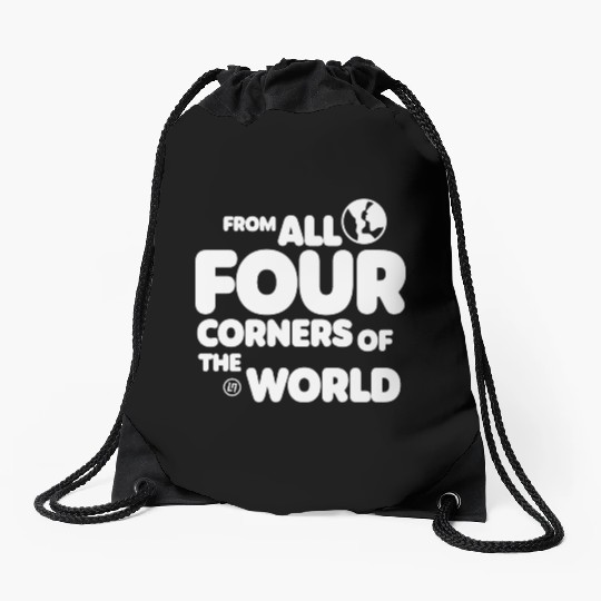Lando Norris Merch Worldwide Globe Drawstring Bags