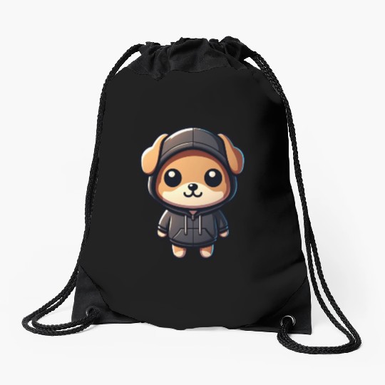 Puppy Love Drawstring Bags