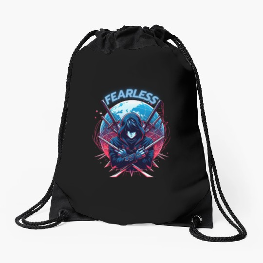 fearless assasin Drawstring Bags