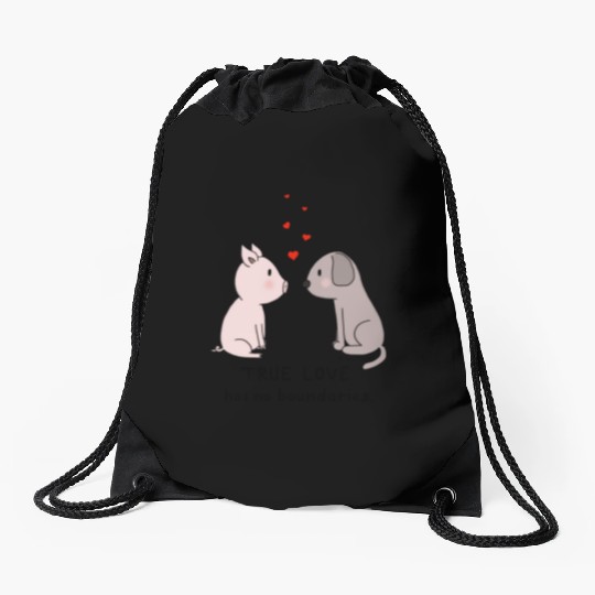 True Love has No Boundaries Drawstring Bags
