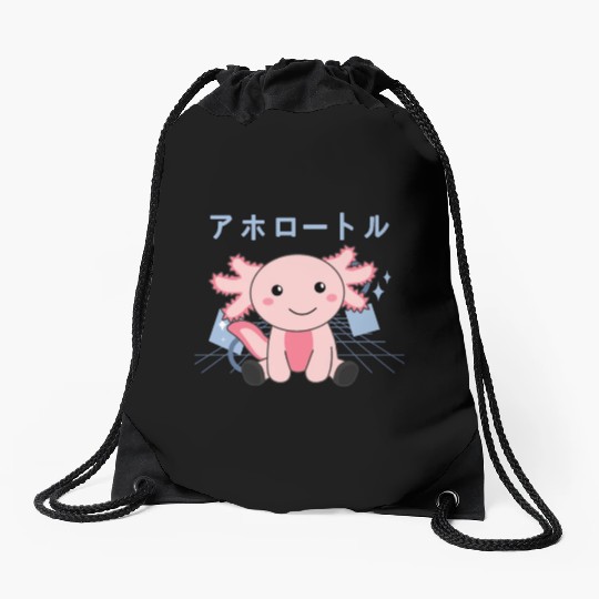 Axolotl Lovers Cute Animals Relax Sweet Axolotl Drawstring Bags