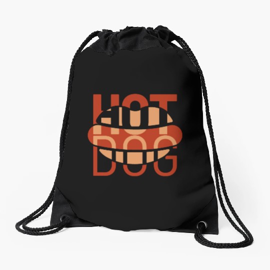 hotdog grapic icon Drawstring Bags