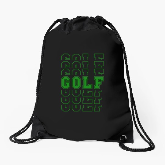 Golf Sport Multi Word Style Drawstring Bags
