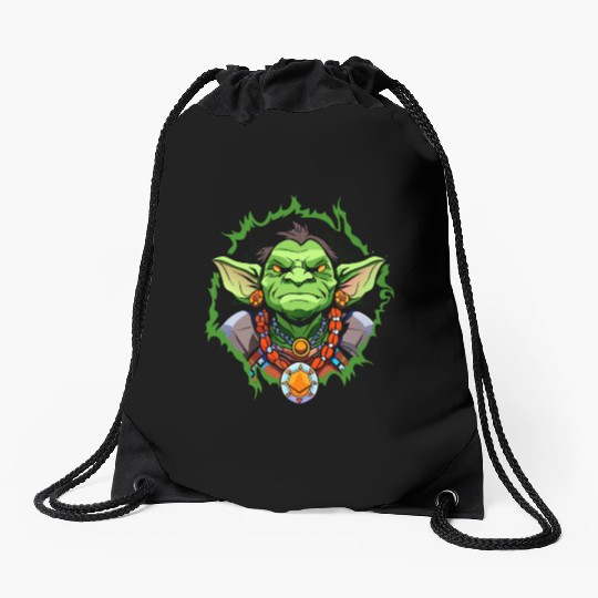 Green Goblin Drawstring Bags
