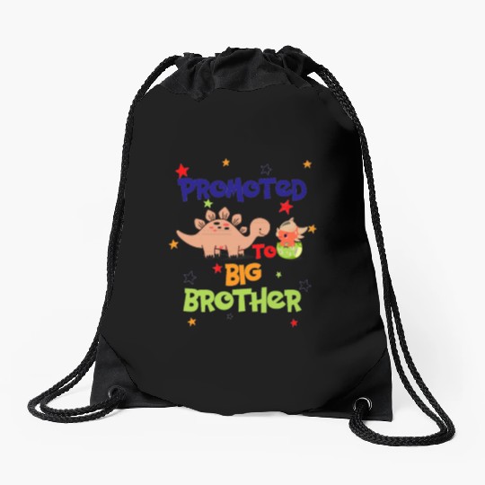 promoted to big brother Drawstring Bags