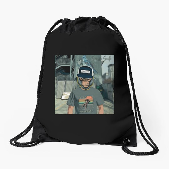 Gangsta Gorilla-Silverback Swanson Gorilla Wear Drawstring Bags