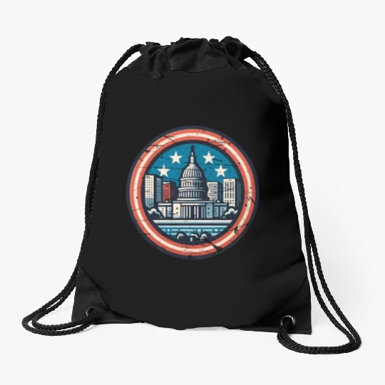 Washington DC Drawstring Bags