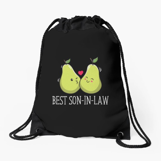 Best Son In Law Groom Funny Husband To Be Humor We Drawstring Bags