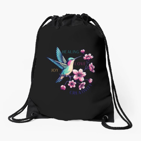 Hummingbird Drawstring Bags