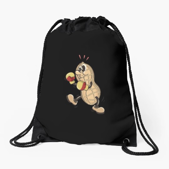 peanuts boxing fighter Drawstring Bags