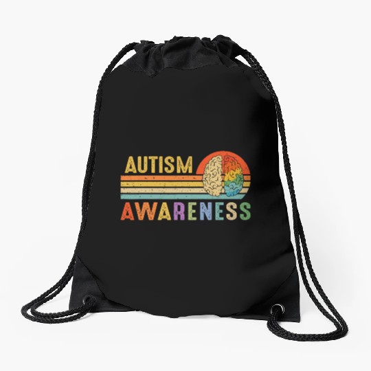 World Autism Awareness Neurodiversity Autistic Drawstring Bags