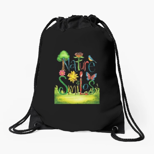 Nature Smiles - Spring Season Drawstring Bags