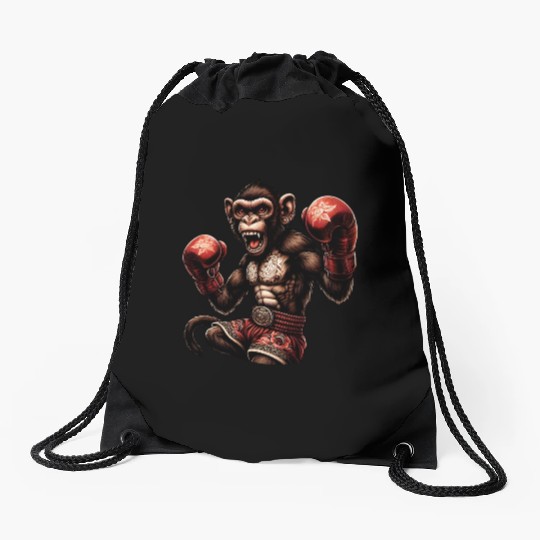 Muay Thai Monkey - Martial Arts Drawstring Bags