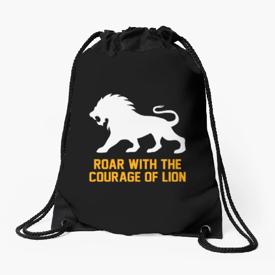 Alpha Roar Nature Lover Graphic Animal King 7 Drawstring Bags