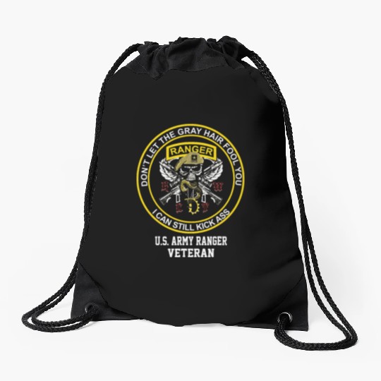 Retired US Army Ranger Veteran USA Military Vet Drawstring Bags