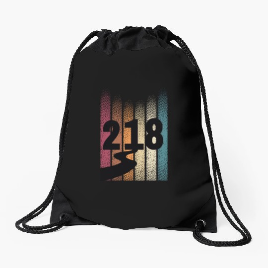 218 Area Code Retro Minnesota Duluth Drawstring Bags