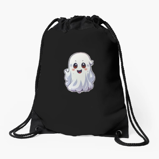Cute Ghost Chibi Drawstring Bags