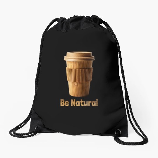 Be Natural, Bamboo Coffe Cup Drawstring Bags