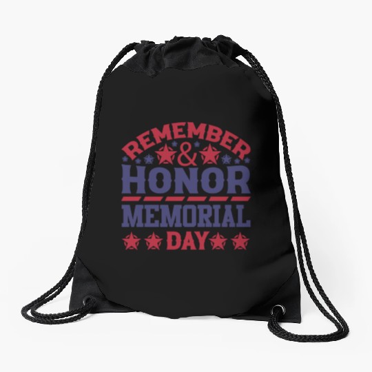 Memorial day ! respect for all Drawstring Bags