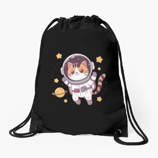 Cosmic Tiger Cub Drawstring Bags