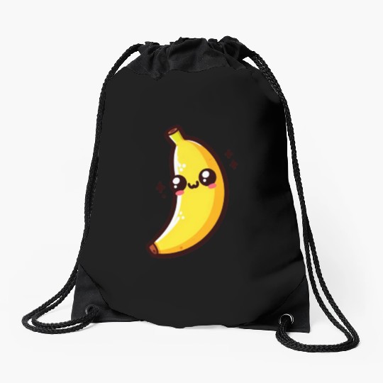 Yelow banana sweet Drawstring Bags