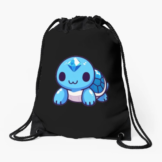 Sapphire Turtle Drawstring Bags