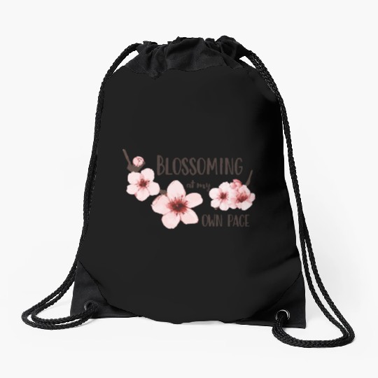 Spring floral Drawstring Bags Elegant Cherry Blossom Design