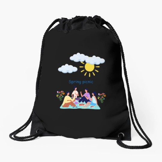 Spring picnic 1 Drawstring Bags