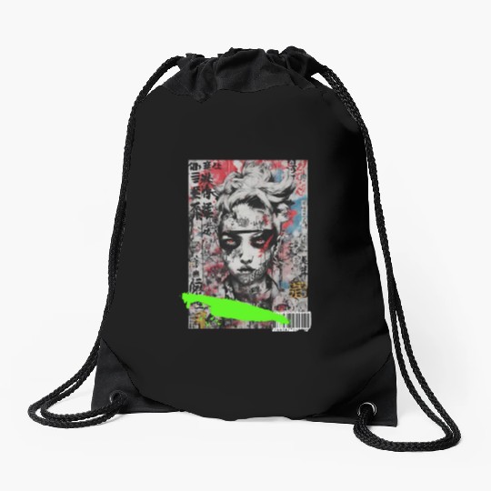 Tokyo Urban Canvas Drawstring Bags
