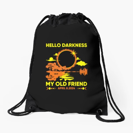 Hello Darkness My Old Friend - April 8th 2024 Drawstring Bags