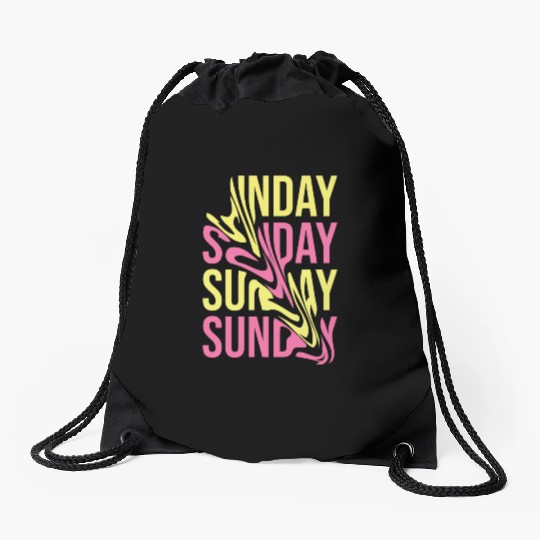 Holiday Sunday Drawstring Bags design