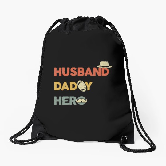 Multi-Role Hero: Husband & Dad Drawstring Bags