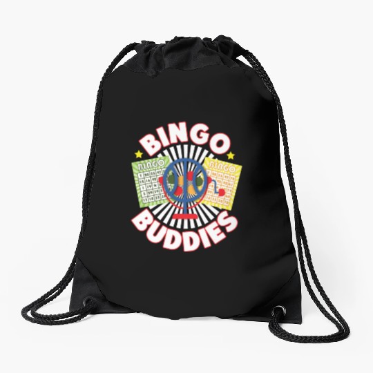 Bingo Player Besties Friends Bingo Drawstring Bags