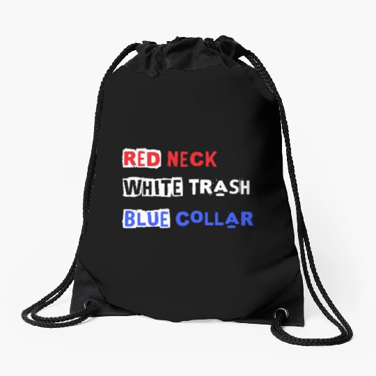 Red White Blue Drawstring Bags