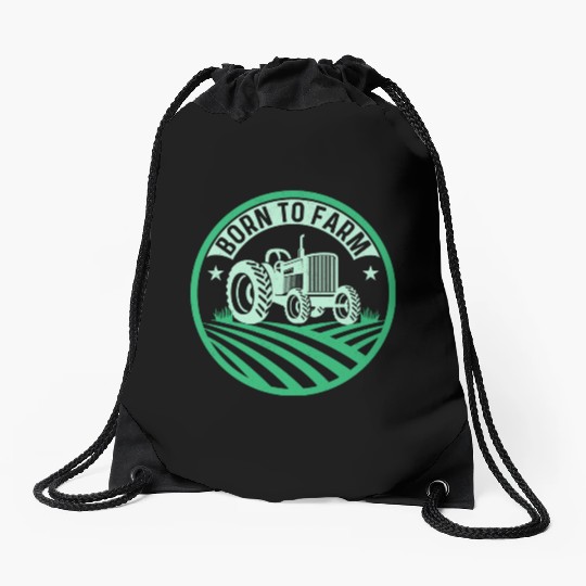 Born To Farm Farming Animal Farmer Drawstring Bags