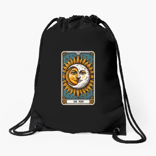 Tarot Card Sun Moon Drawstring Bags