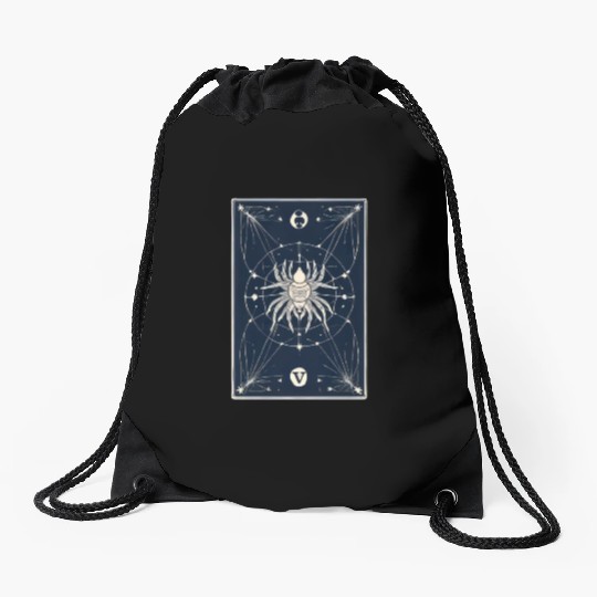 Spider Tarot Card Reader Astrology Occult Drawstring Bags