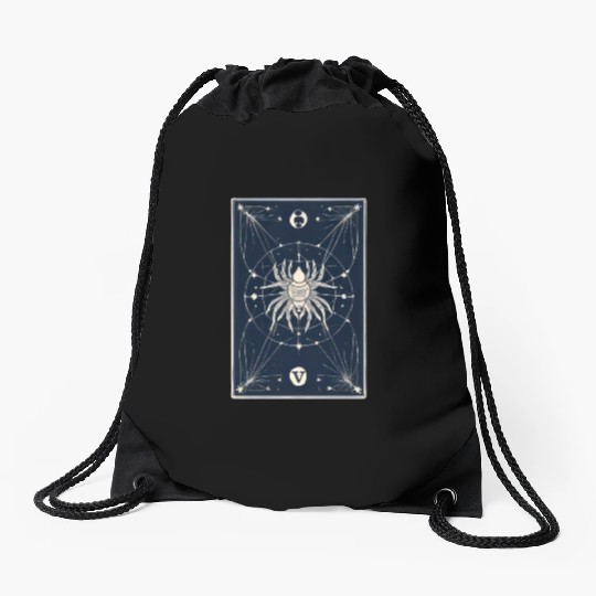 Spider Tarot Card Reader Astrology Occult Drawstring Bags