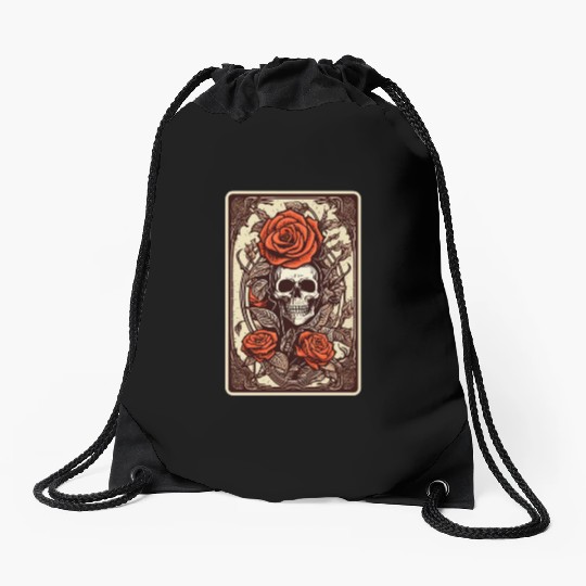 Rose Tarot Card Reader Astrology Occult Drawstring Bags