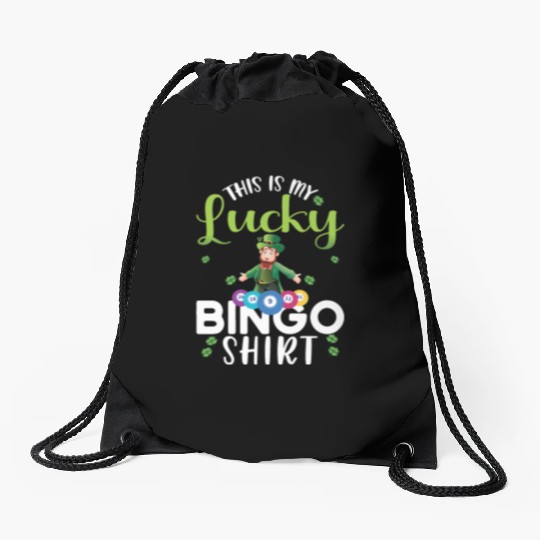 Funny Bingo Player St Patricks Day Drawstring Bags