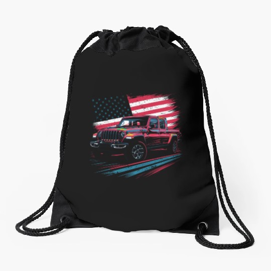 Jeep Gladiator JT US Flag Drawstring Bags