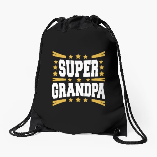 Super Deluxe Grandpa Royal Stars Grandfather Love Drawstring Bags