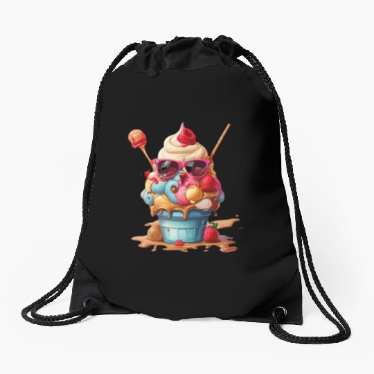 Ice Cream Drawstring Bags