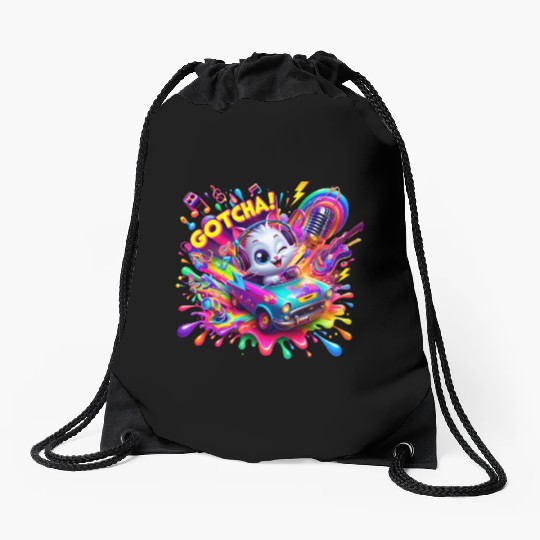 Galactic Vibes: Plosion of Splashes - GoTcha! Drawstring Bags
