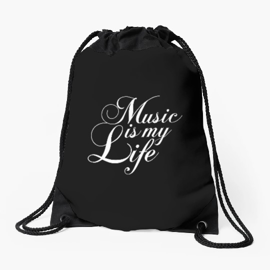 Music Is My Life Party Club Concert Sound Love Drawstring Bags