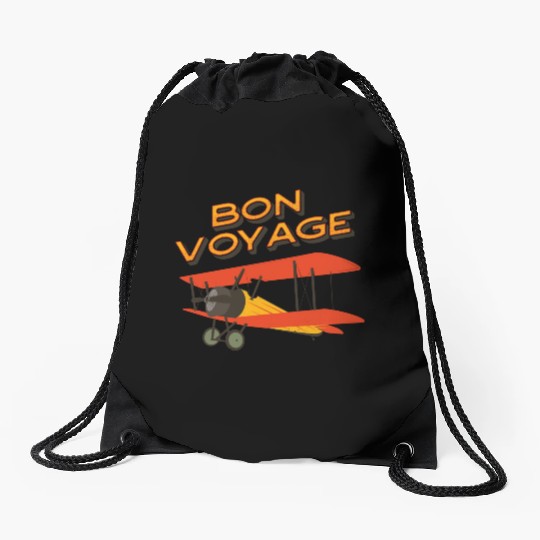 Bon Voyage Drawstring Bags
