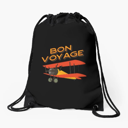 Bon Voyage Drawstring Bags