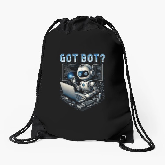 Robotics Engineer Got Bot? Drawstring Bags